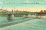 University dam and power house, the University of Iowa, 1923