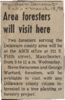 Area foresters will visit here.