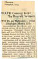 WAVE coming here to recruit women