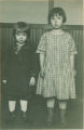 Children posed by wall, The University of Iowa, 1920s