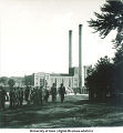 Iowa fans walking to Illinois versus Iowa and Indiana versus Iowa games, The University of Iowa, 1947