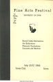 Fine Arts Festival, University of Iowa, July 13-17, 1941