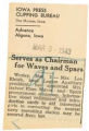 Serves as chairman for Waves and Spars