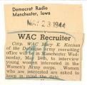 WAC recruiter