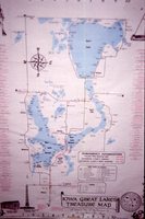 Iowa Great Lakes Treasure Map.