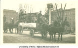 Wagon decorated for Homecoming, The University of Iowa, 1910s