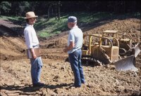 1986 Area excavated for pond