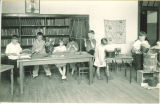 School children at school open house, The University of Iowa, June 1, 1930