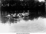 Canoes on Iowa River, Iowa City, Iowa, 1919