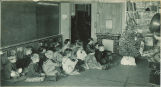 Teacher reading to class, The University of Iowa elementary school, 1920s