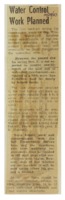 1963 - Water Control Work Planned
