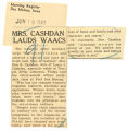 Mrs. Cashdan lauds WAACs