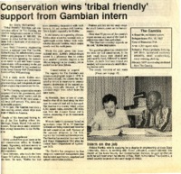 Conservation wins support from Gambian intern 