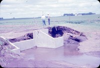 Improper backfill of the toe wall at the Bindner farm causing erosion after a heavy rain.