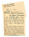 WAC band concert at fort tonight
