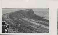 Farmland belonging to Harold Hecht with path plowed through it