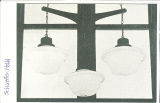 Chandelier hanging in foyer of Schaeffer Hall, The University of Iowa, 1920s