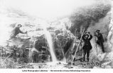Engineers working on a mountain side, late 1890s or early 1900s