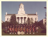 Scottish Highlanders in front of Old Capitol, The University of Iowa, 1978