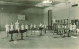High school boys' P.E. class in Old Armory, The University of Iowa, May 9, 1919