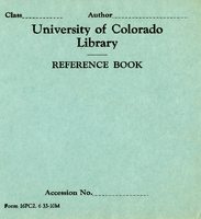 University of Colorado Library Reference Book Bookplate 