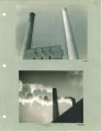 Smoke stacks of the power plant, The University of Iowa, January 1936