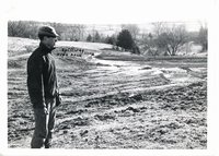 Loren Kilburg farm's diversion dam construction, 1965