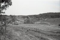 1970s Earthmoving machinery in field