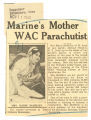 Marine's mother WAC parachutist