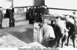 Cadets in classroom learning rifle sighting, The University of Iowa, 1918