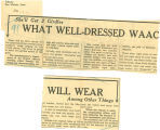 What well dressed WAAC will wear