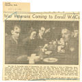 War veterans coming to enroll WACs