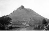 Owl's Head Mountain capped by Oneota Limestone (a hill of circumdenudation over 300 feet high), Iowa, late 1900s or early 1900s