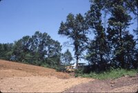 1986 Area excavated for pond