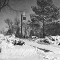 Campanile in winter, 1953