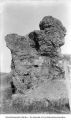 Monument of Niagaran limestone a few miles west of Keystone Mills, Iowa, late 1890s or early 1900s