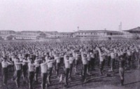 WWI Soldiers prepare at Camp Dodge 