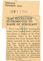 WAC recruiter is promoted to rank of sergeant