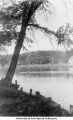 Canoe on Iowa River, Iowa City, Iowa, between 1915 and 1920