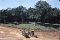 1986 Area excavated for pond