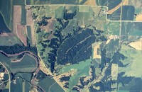 Aerial views of Cherokee County farmland.