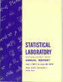 Statistical Laboratory Annual Report, July 1, 1971 to June 30, 1972