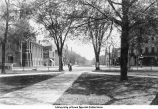 Central walk on Pentacrest, The University of Iowa, November 17, 1927