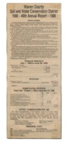 Warren County Soil Conservation District Annual Report - 1989