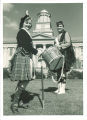Scottish Highlander drummer and dancer by Old Capitol, The University of Iowa, 1960s