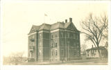 Calvin Hall at its new location north of Jefferson Street, The University of Iowa, 1900s?