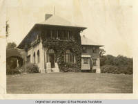 Grey house side view