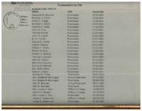 1854-1999 Albion US Post Masters