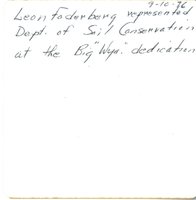 1976 Leon Foderberg  speaks at Big Wyacondah Watershed Dedication