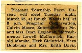 Pleasant Township Farm Bureau meeting. 